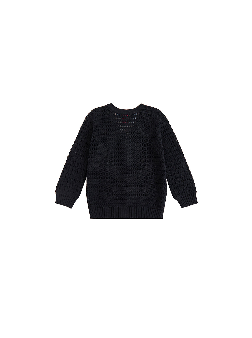 Eyelet Cardigan - Black