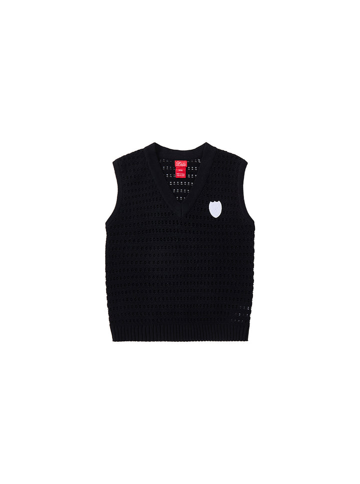 Eyelet Vest - Black
