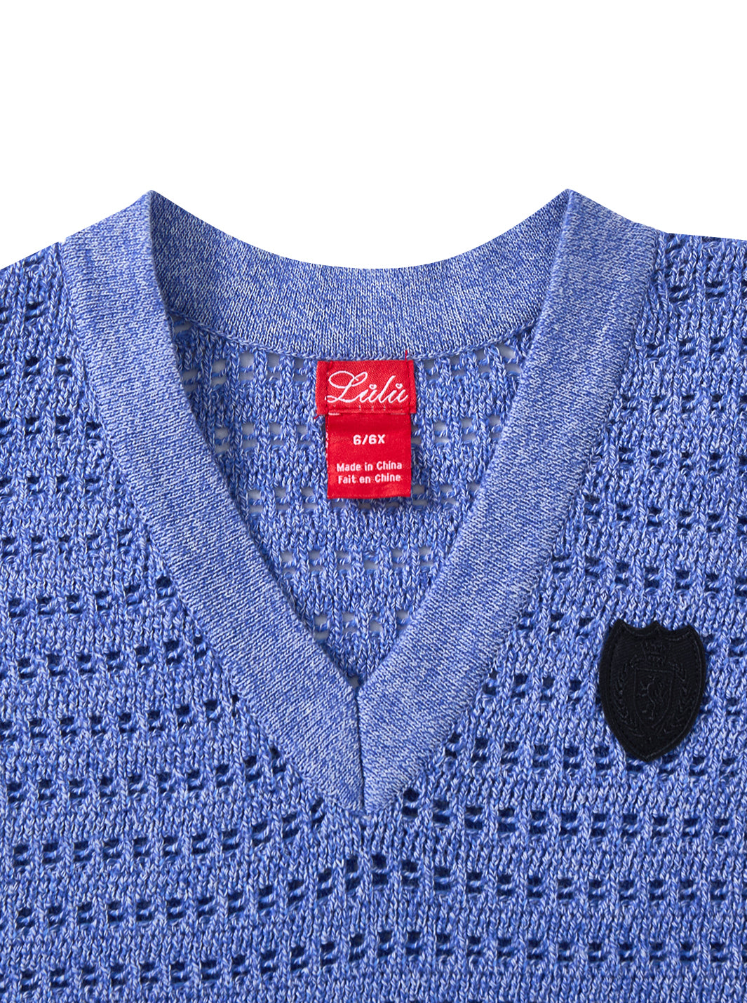 Eyelet Vest - Sky Blue