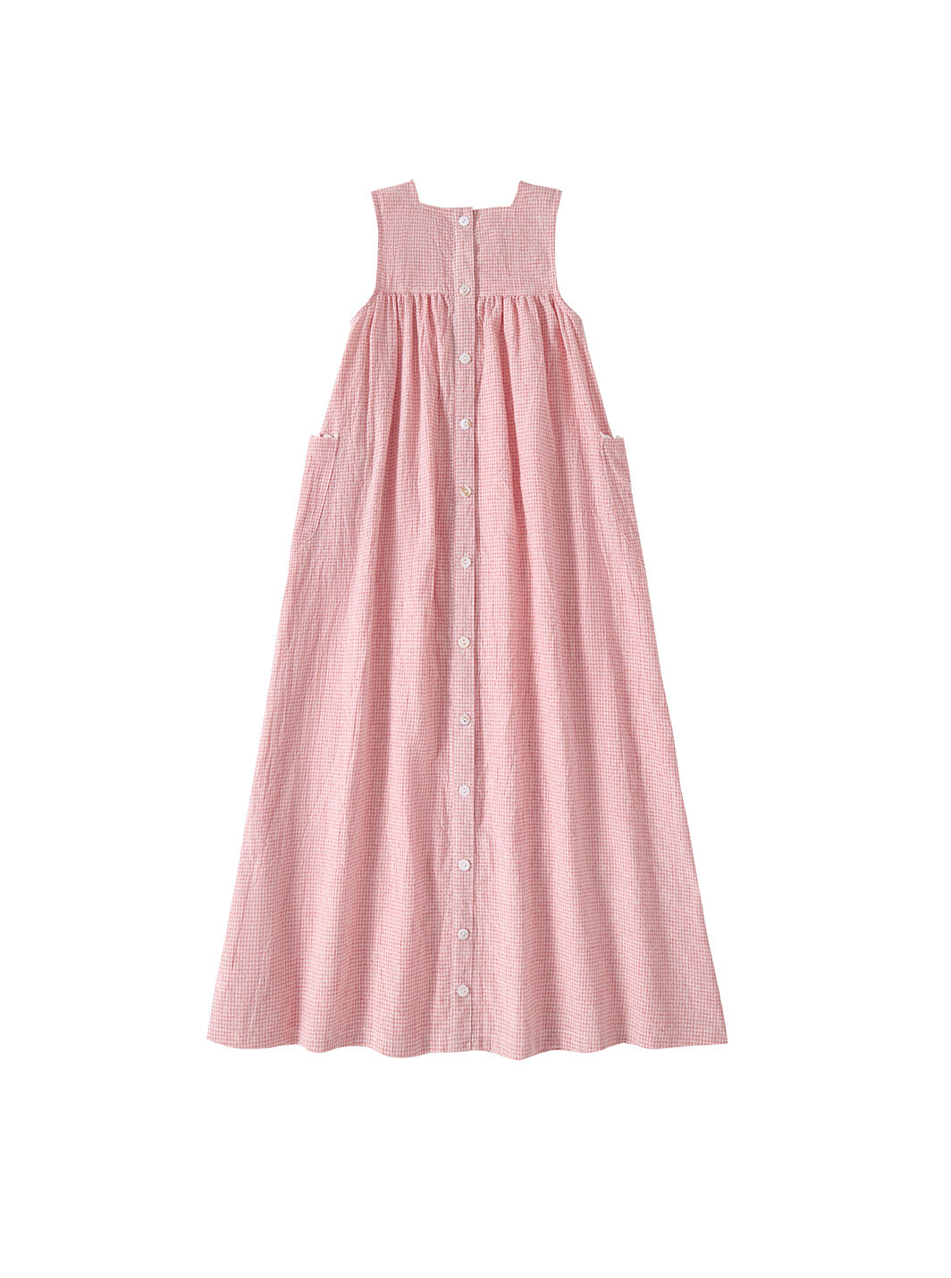 Gingham Jumper Robe - Pink