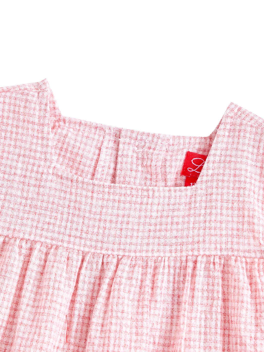 Gingham Overall Robe - Pink