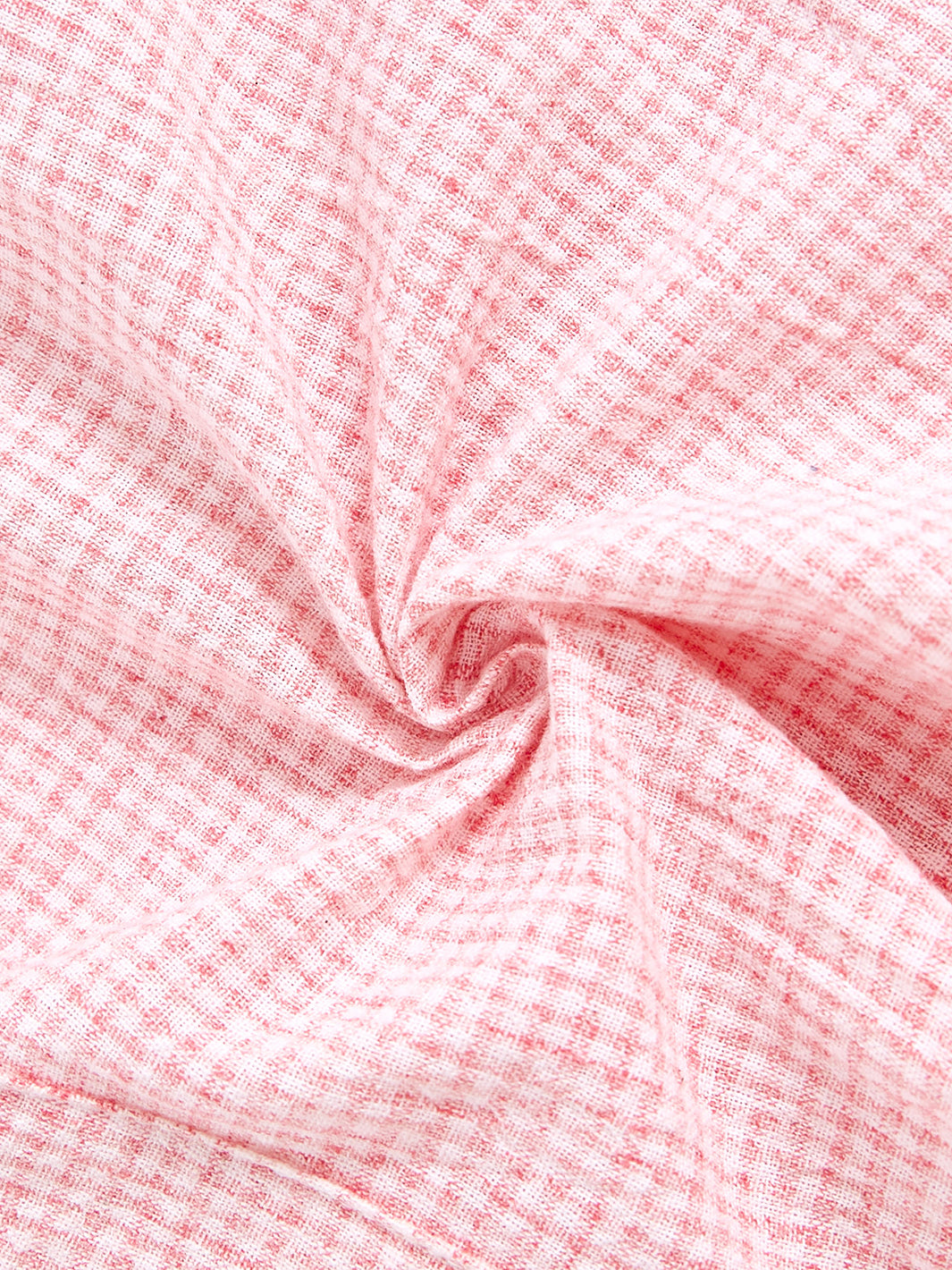 Gingham Overall Robe - Pink