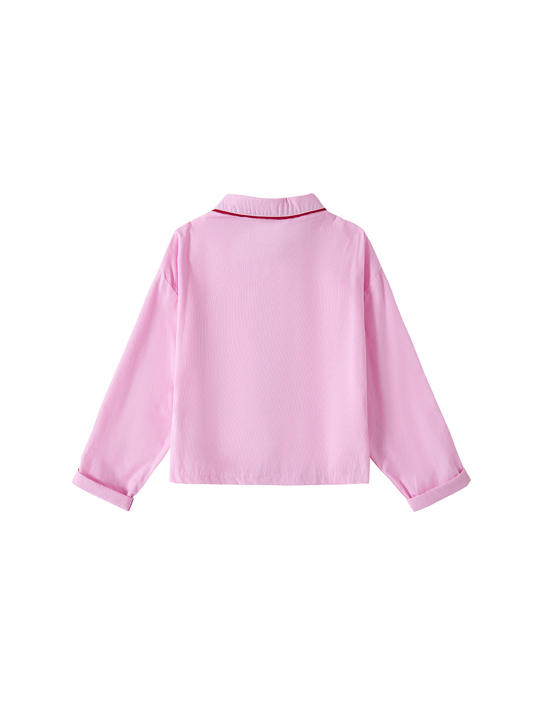 & Lu Piping Heart Crop Shirt - Pink