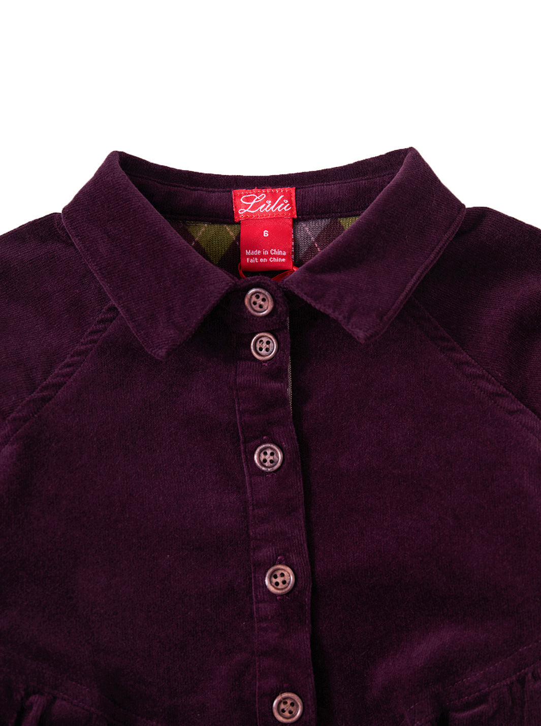 Argyle Story Dress - Plum