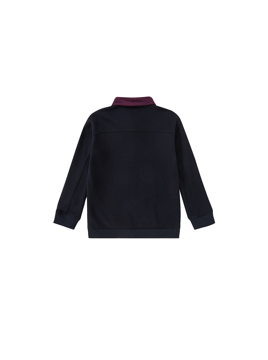 Argyle Story Polo - Black/Plum