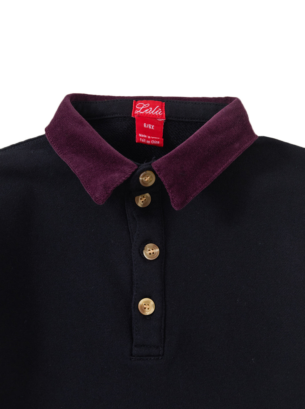 Argyle Story Polo - Black/Plum