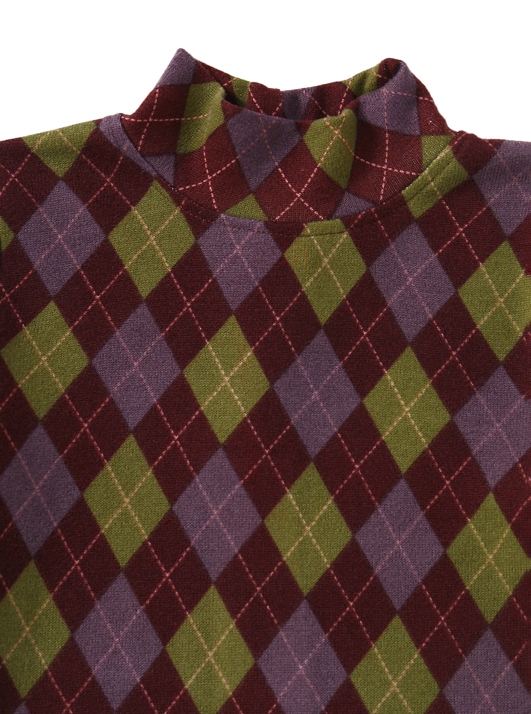 Argyle Story T-Shirt - Plum