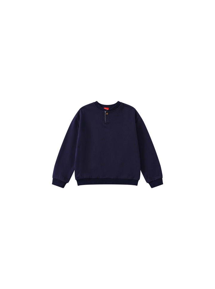 Cord & Check Top- Navy