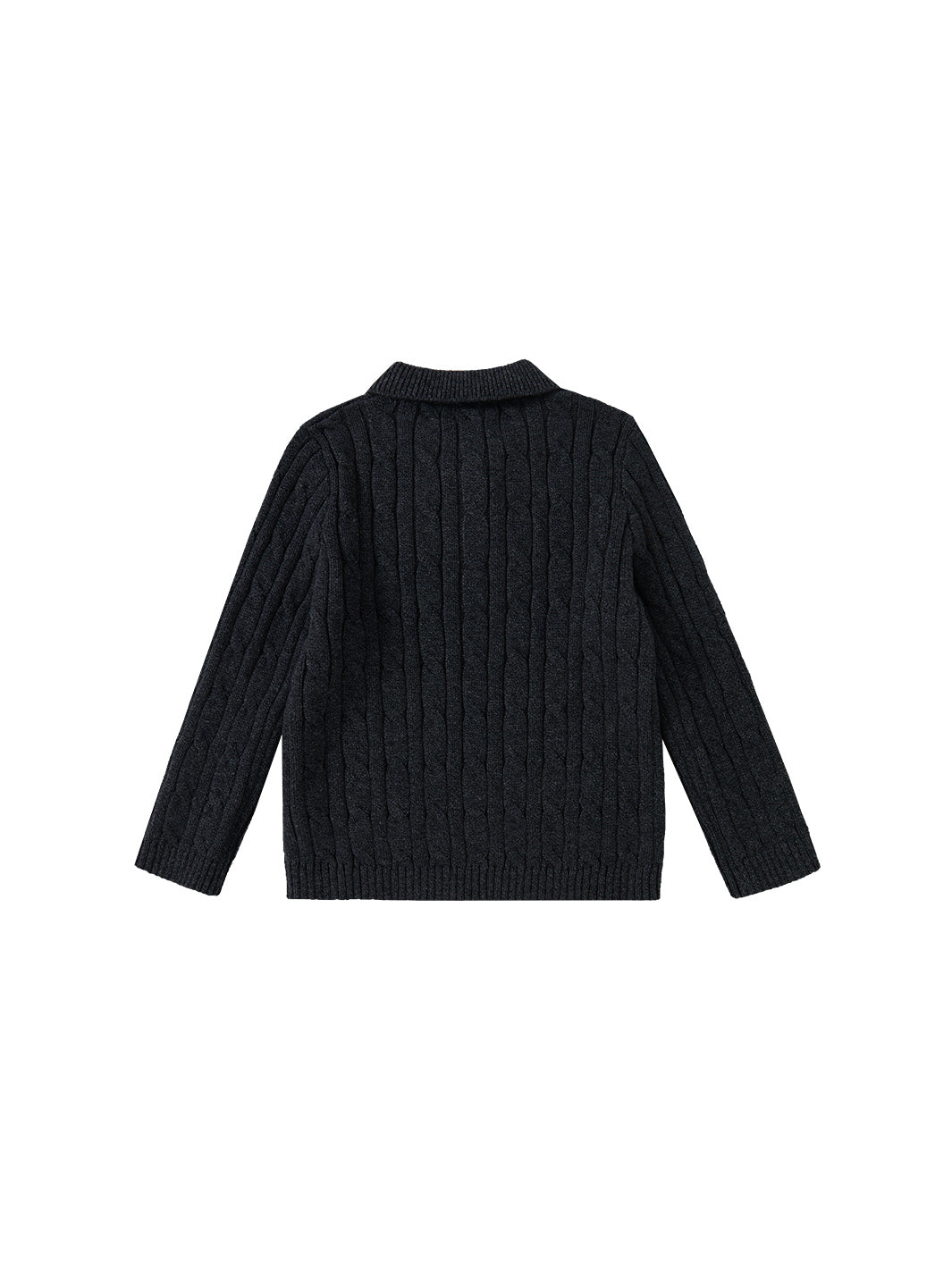 Cable Knit Sweater - Charcoal