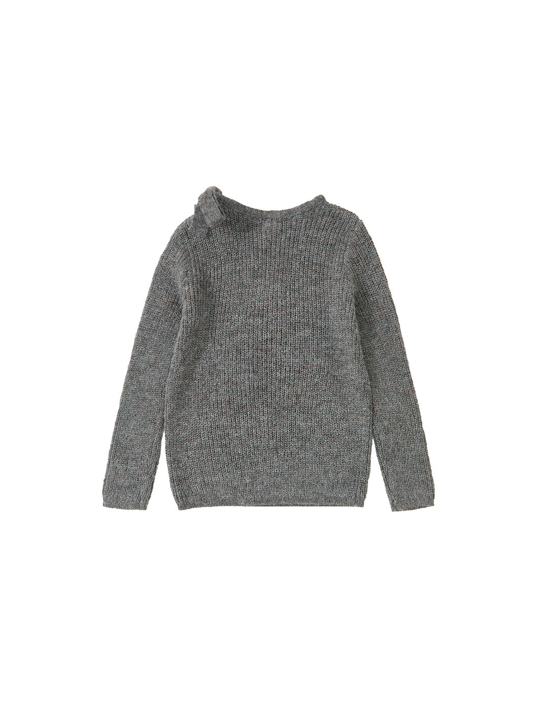 Knit Bow Sweater - Grey