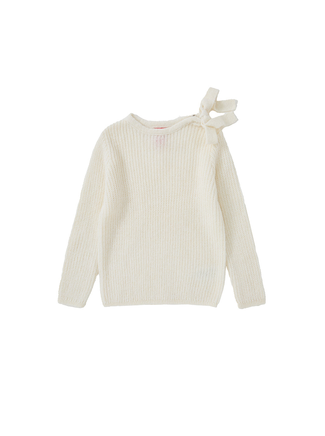 Knit Bow Sweater - Off White