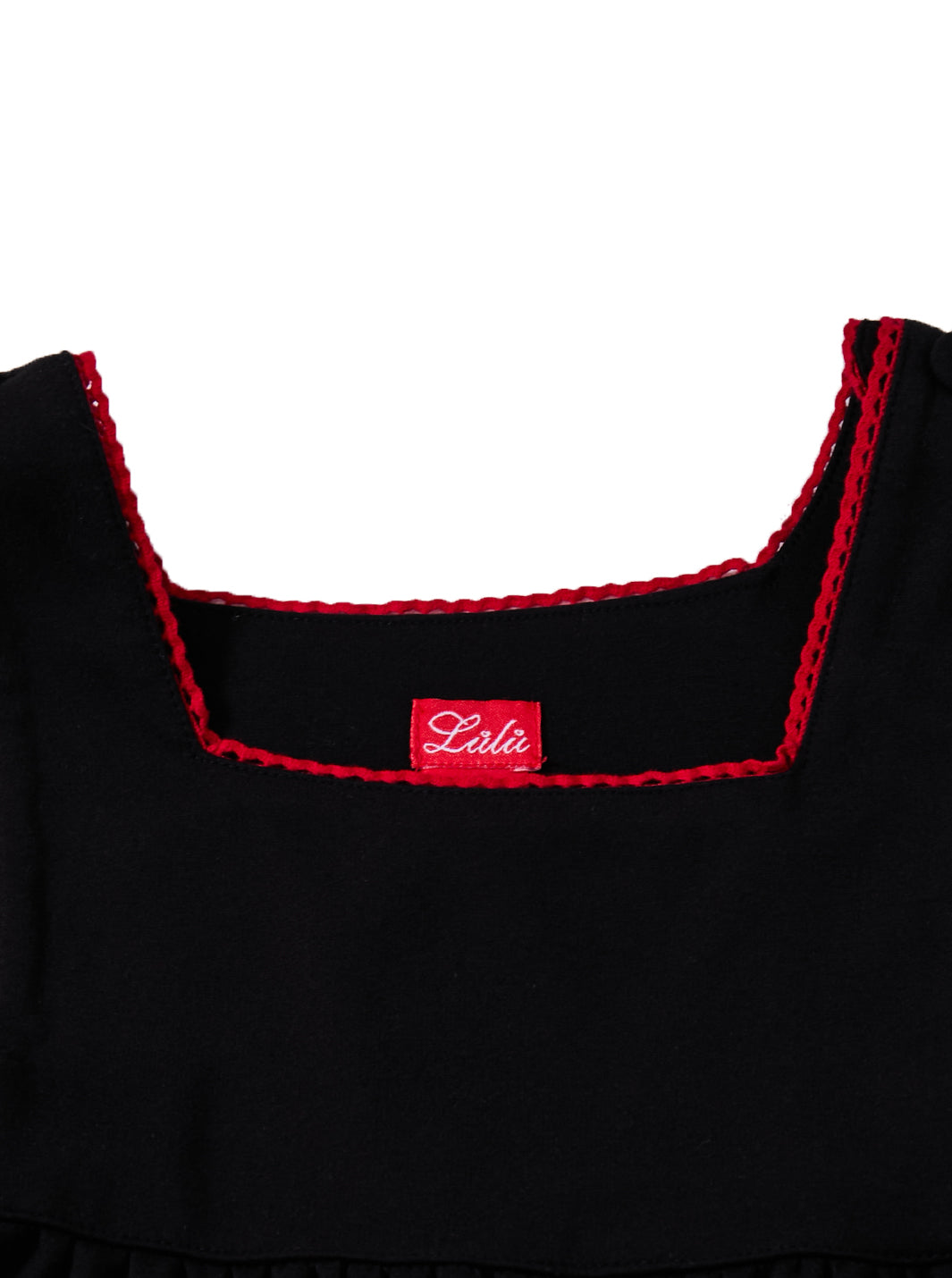Rickrack Bib Robe - Black