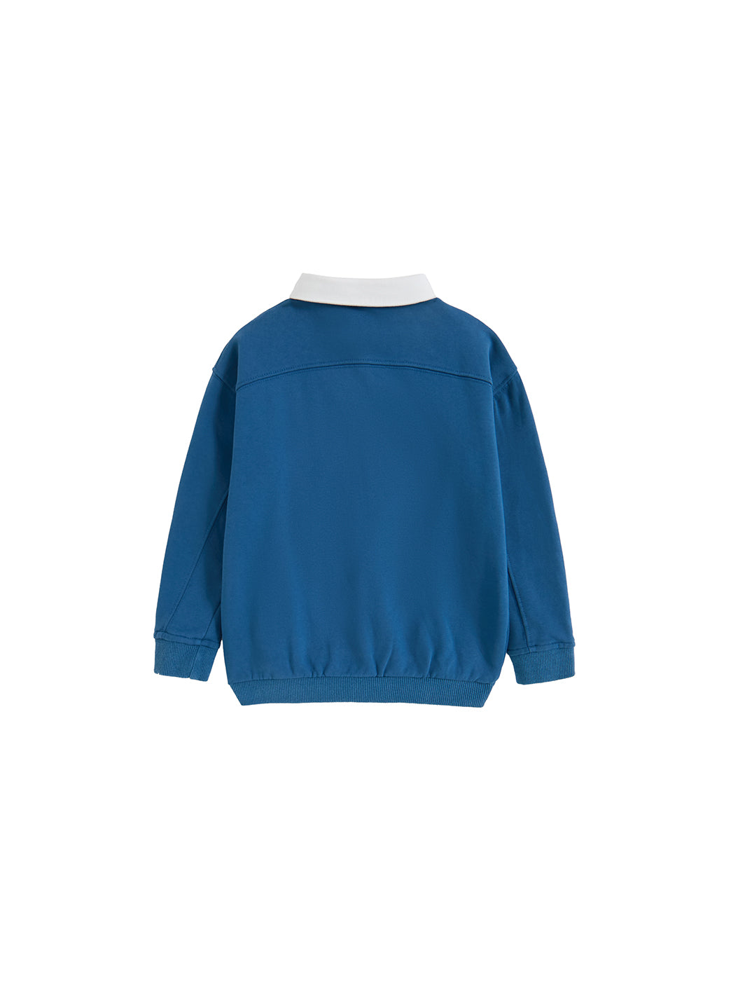 Twill Collar Polo - Navy/White