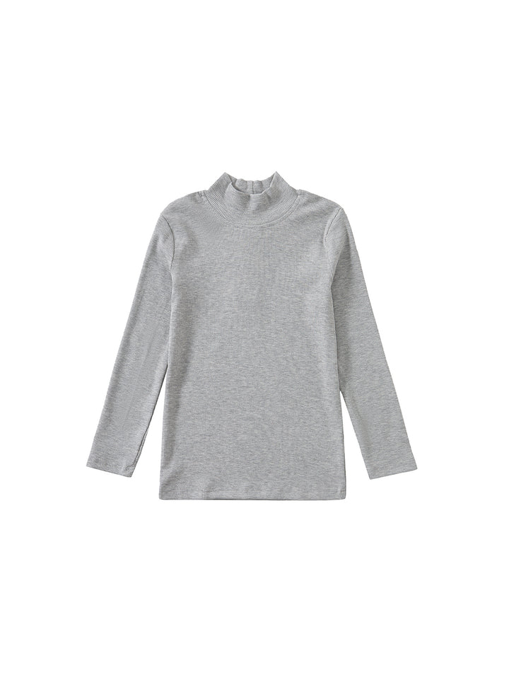 Grey Mock Neck T-Shirt