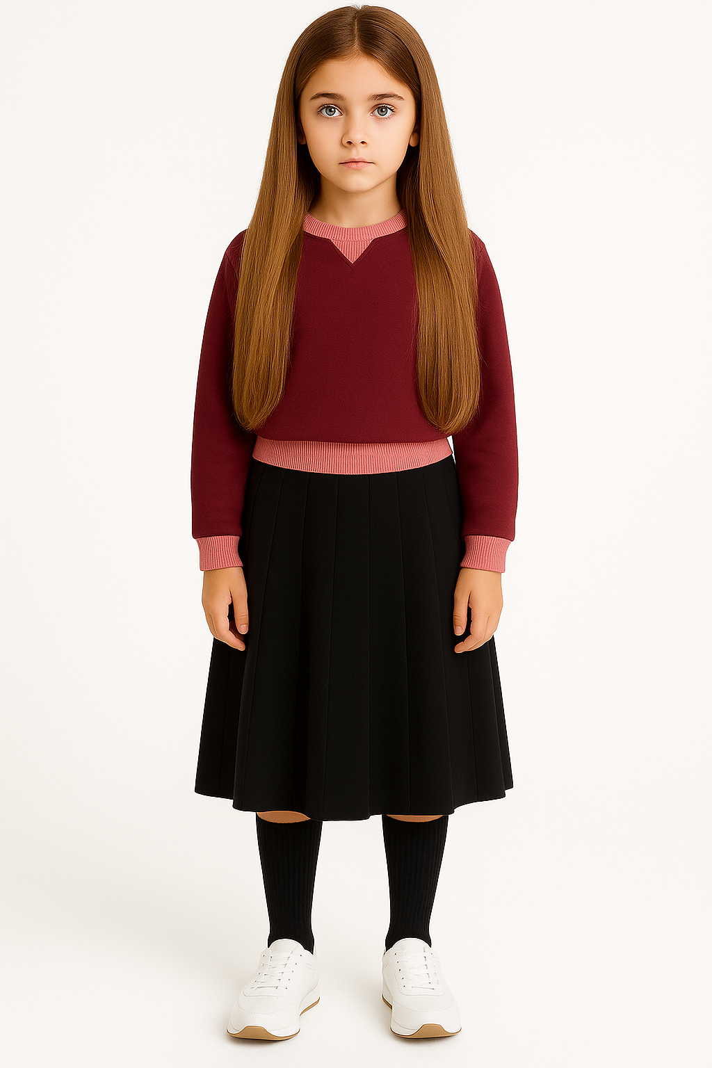 Contrast Trim Top - Girl