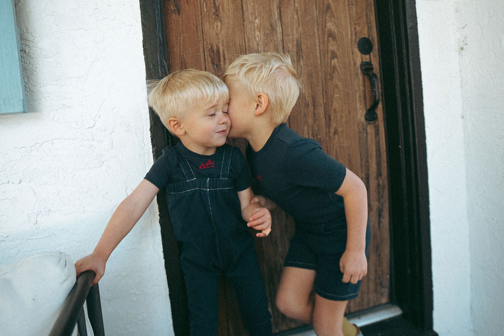 Embroidered Parade Short T-shirt - Navy