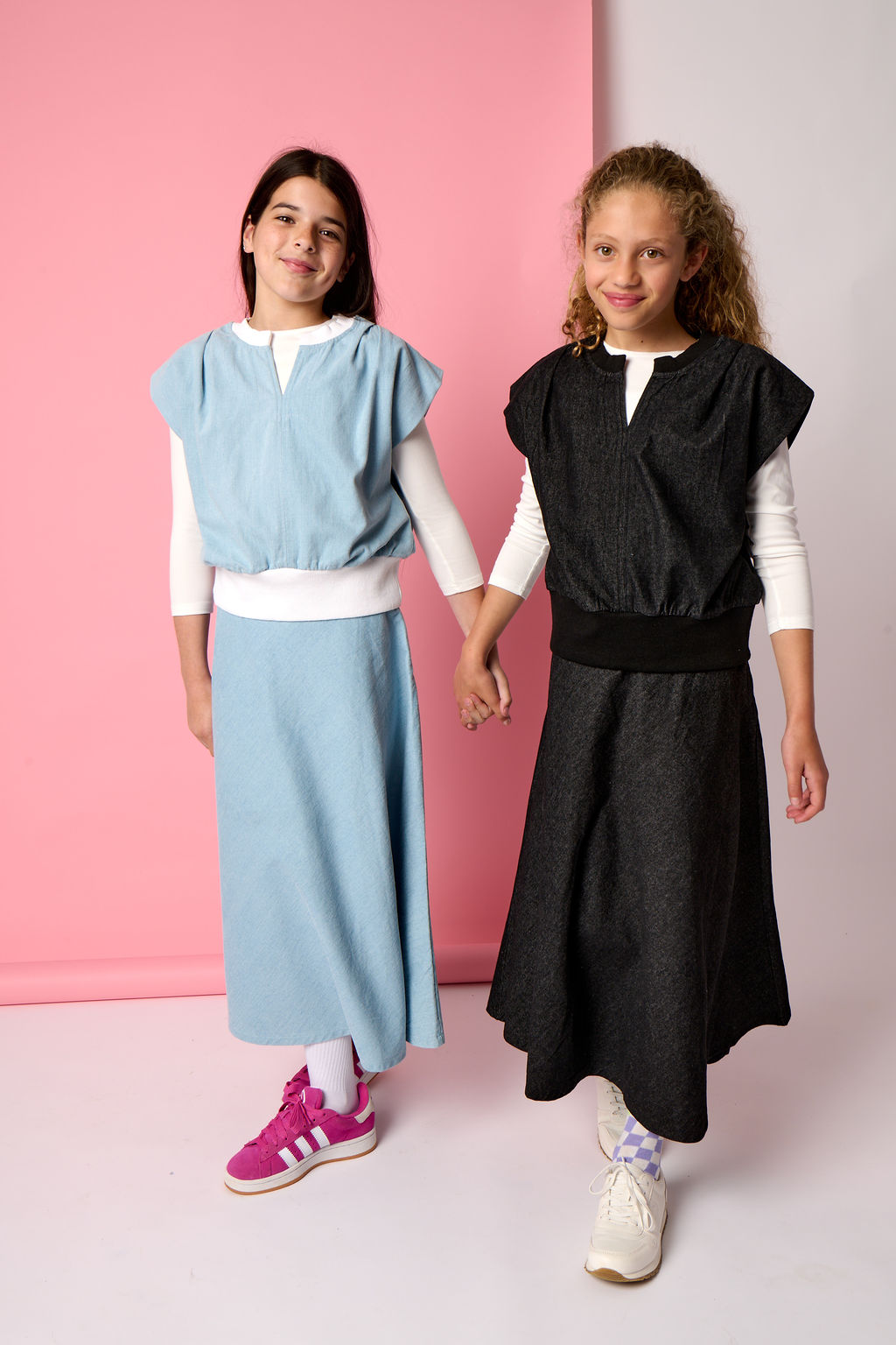 Denim Trim Vest - Black Denim