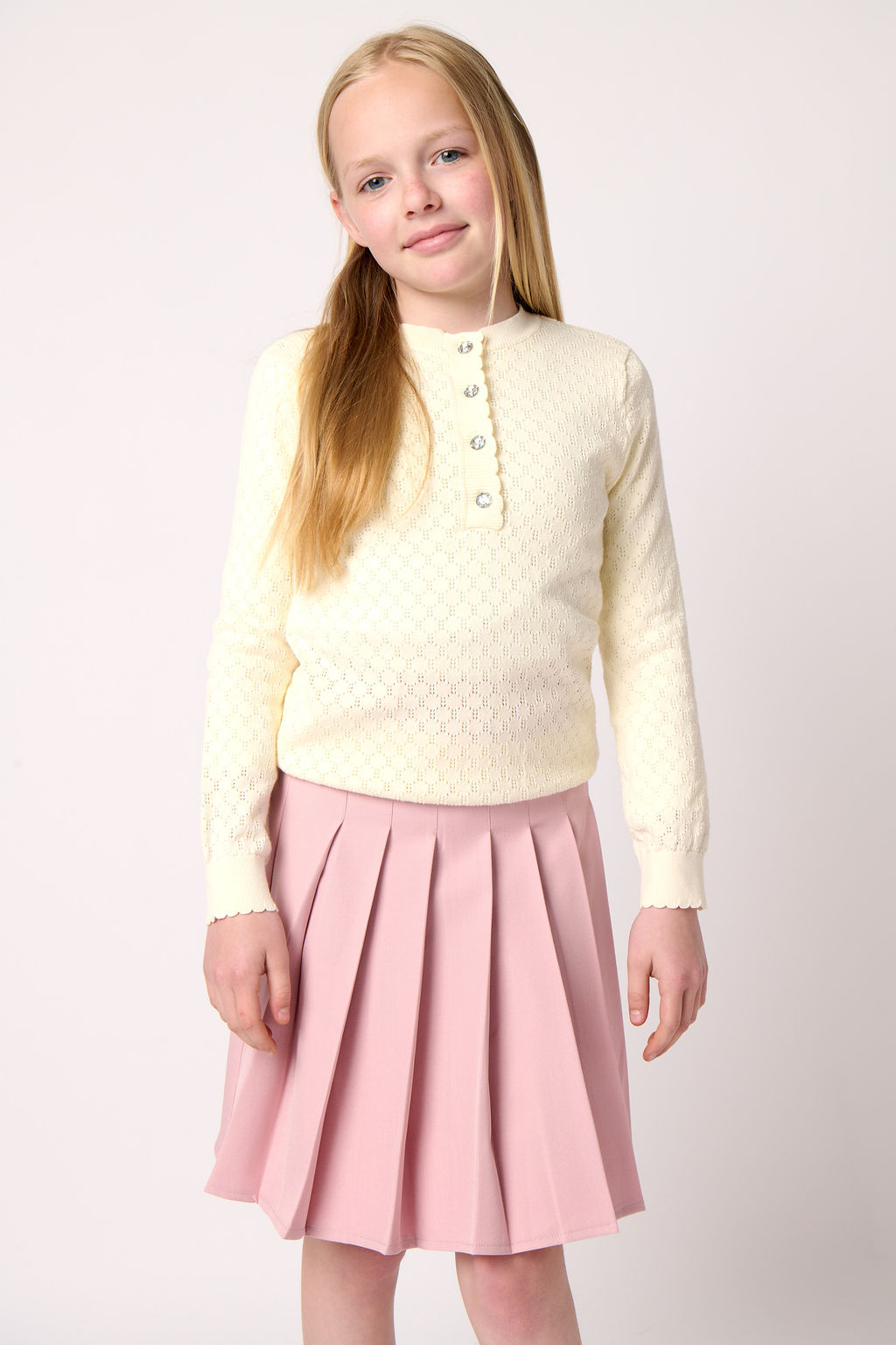 Buttons Sweater - Butter milk