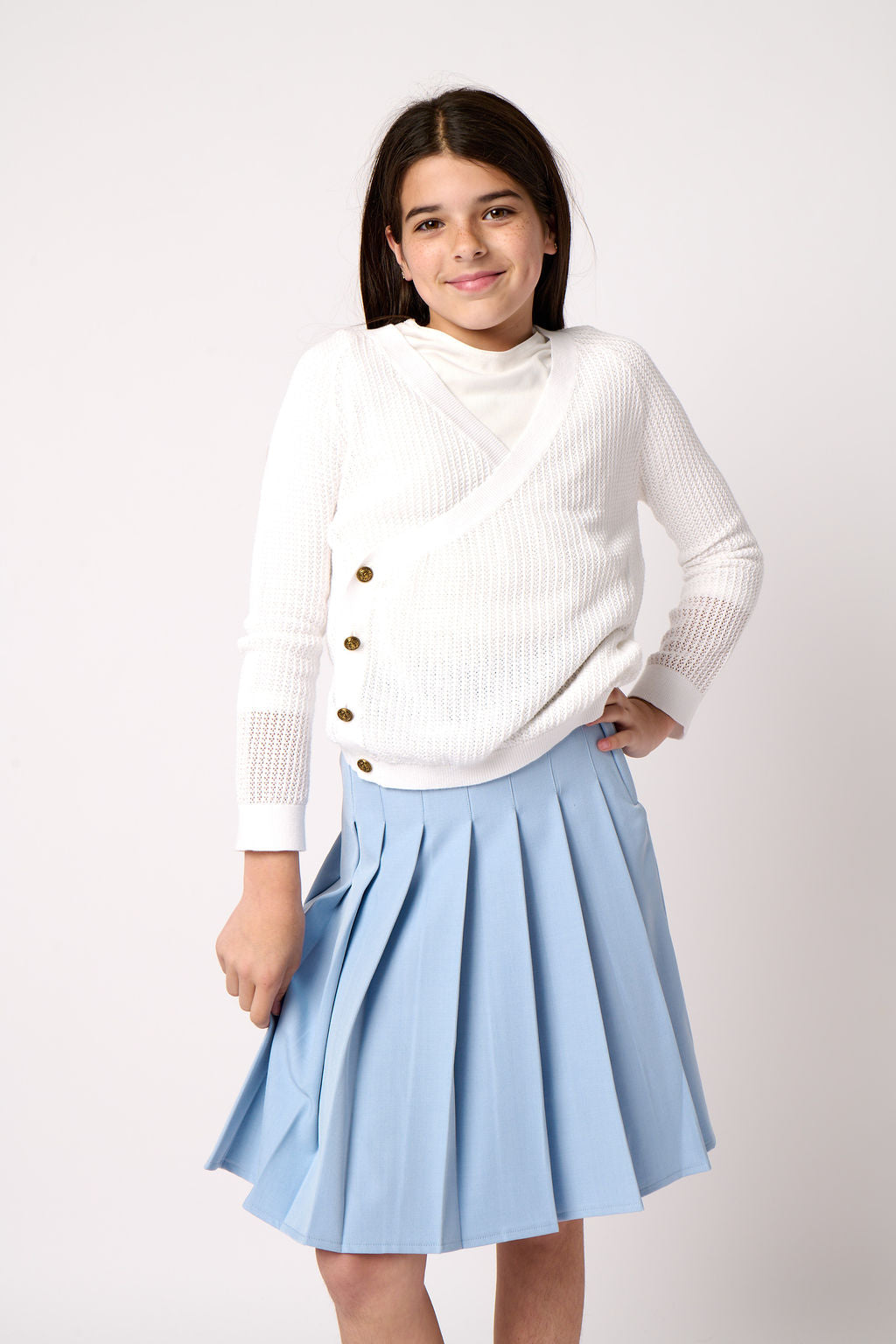 Wrap Style Cardigan - White