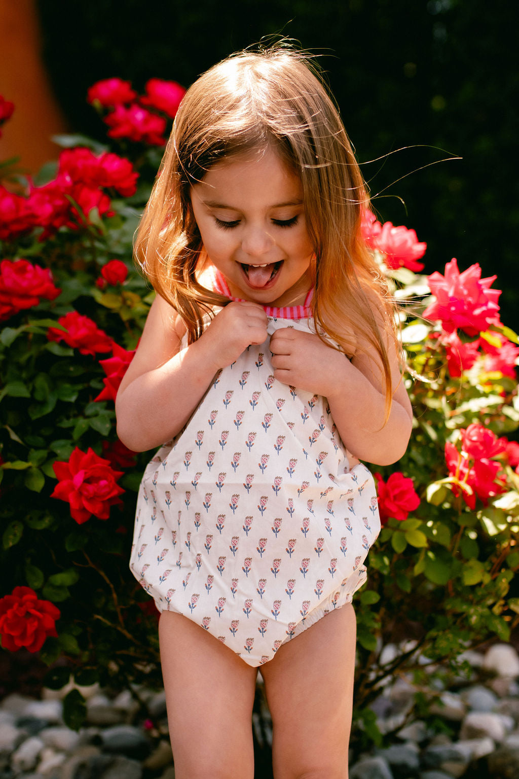Floral Striped Romper