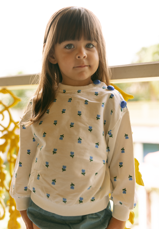 Heart Flower Print Top