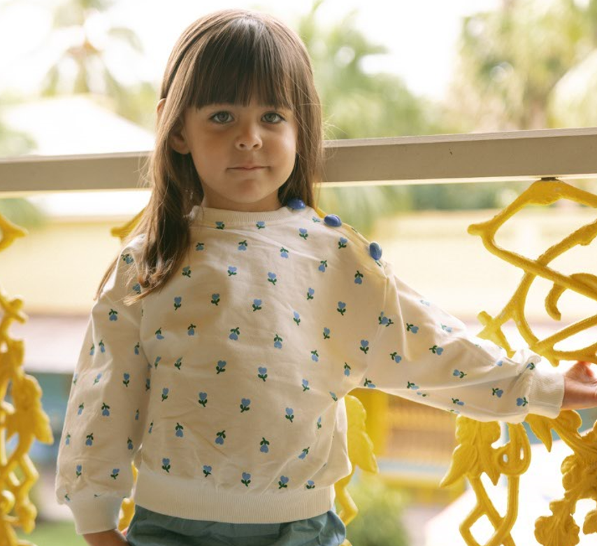 Heart Flower Print Top