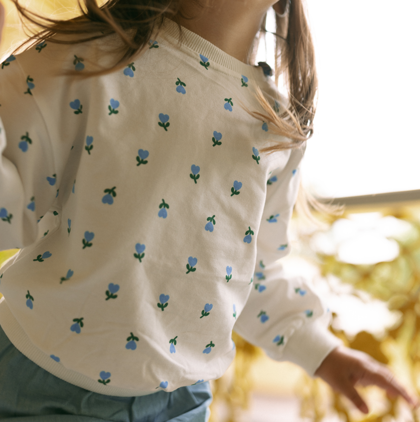 Heart Flower Print Top