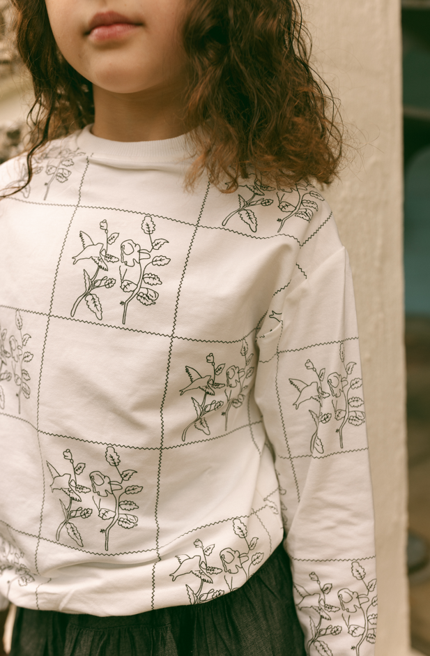 Square Floral Print Top