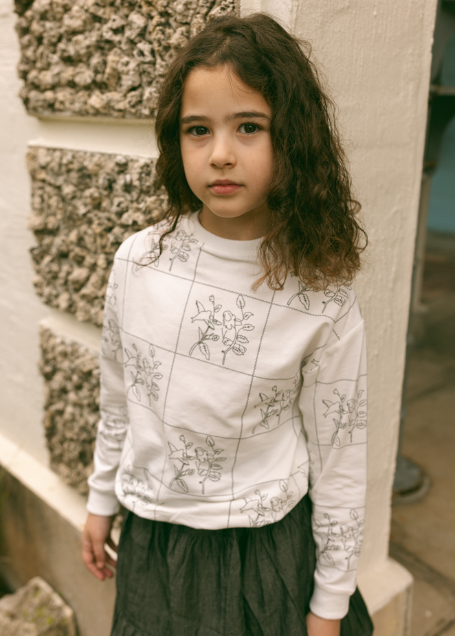 Square Floral Print Top