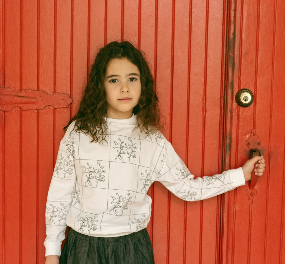 Square Floral Print Top