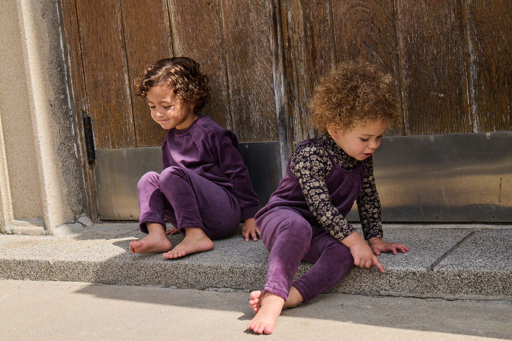 Velour Overall Robe - Plum