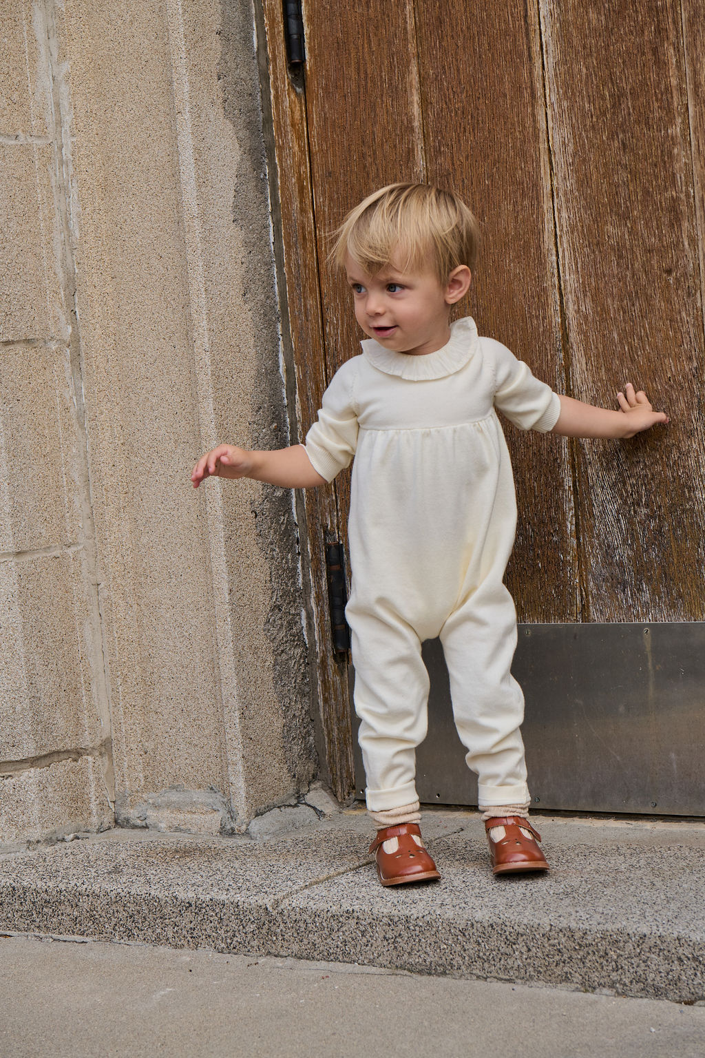 Baby Knit Ruffle Overall