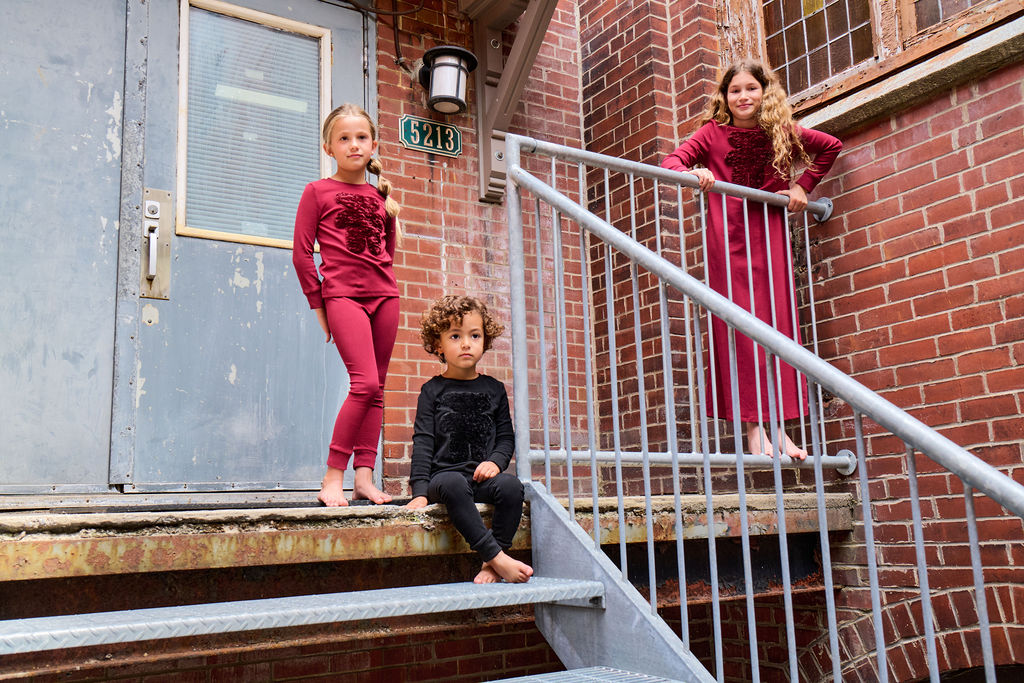 Fur Bear Set - Maroon