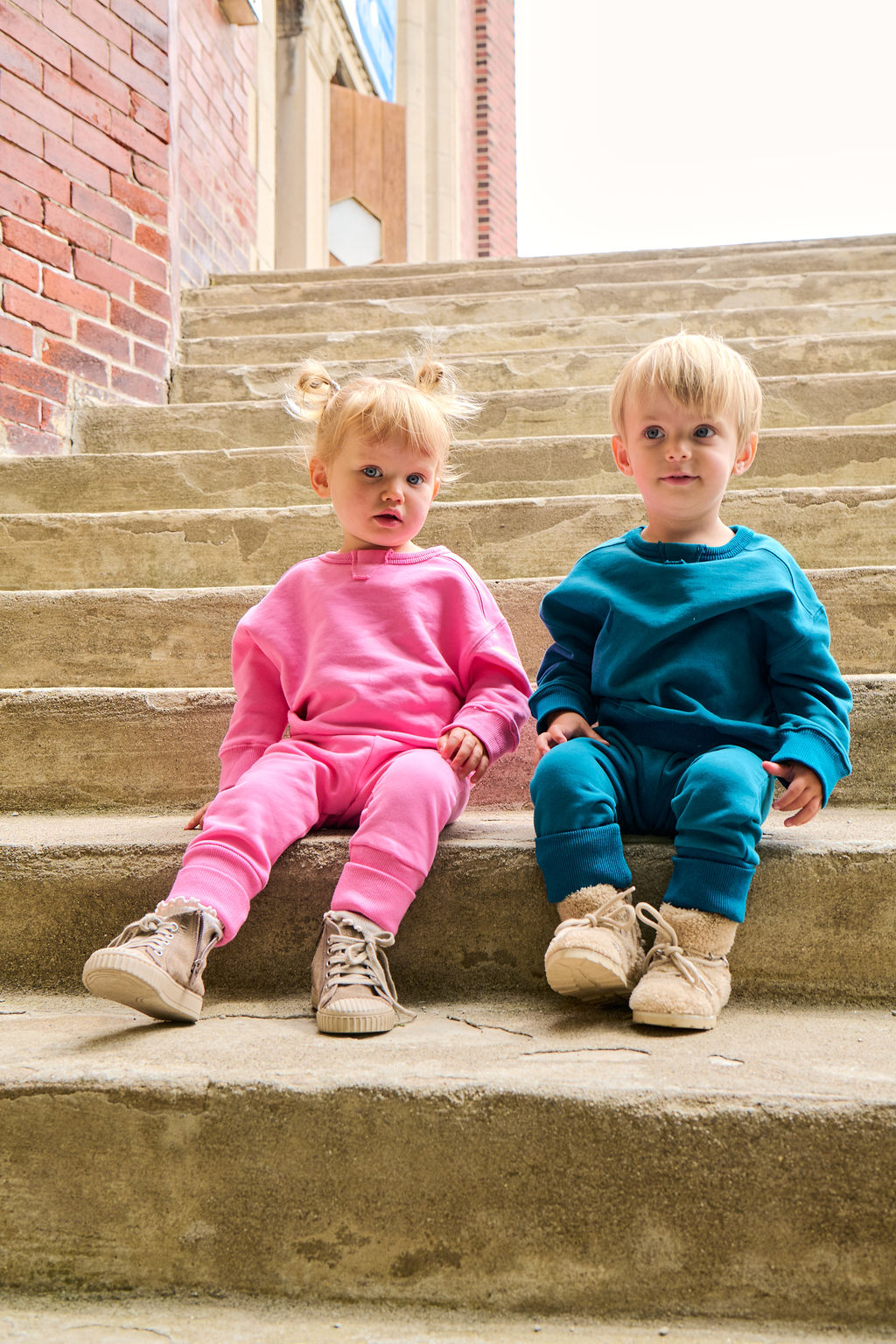 French Terry Cut Top - Hot Pink