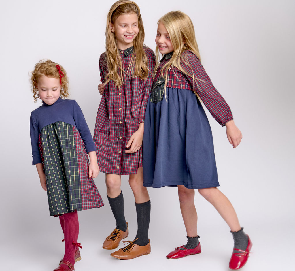 Plaid Sailor Collar Dress