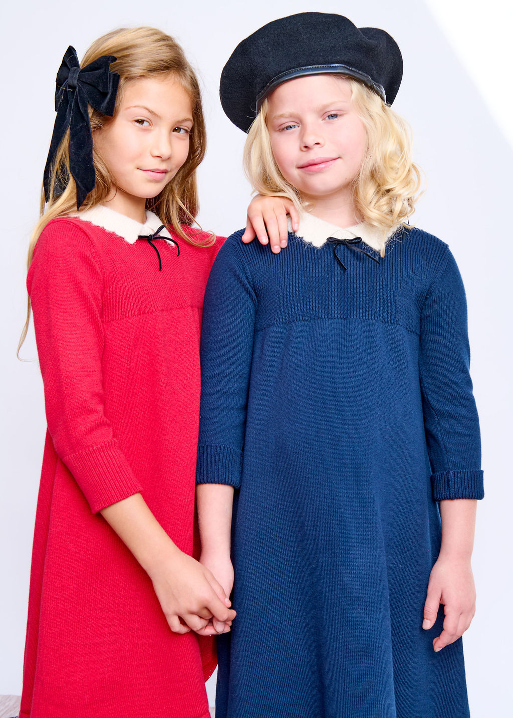 Knitted Scallop Mohair Collar Dress