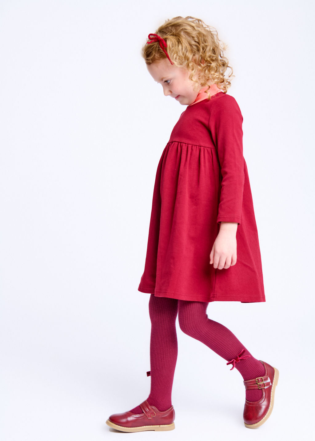 Contrast Mock Neck Dress