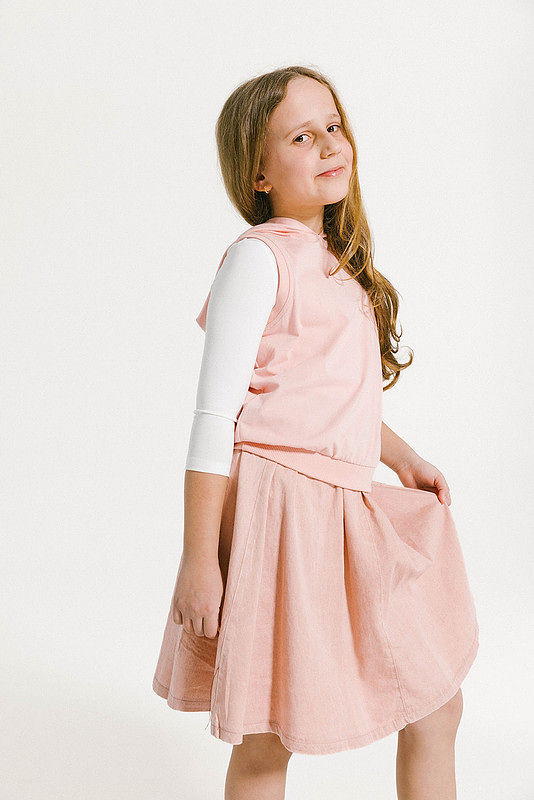 Hopscotch A-line Skirt - Salmon