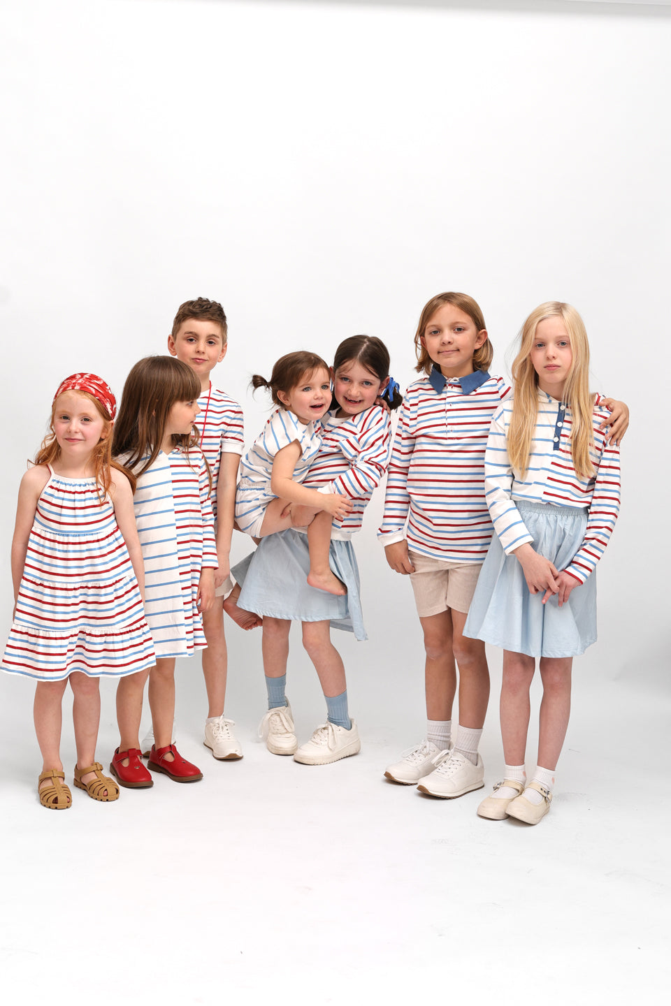 Half Striped Long Sleeve Top