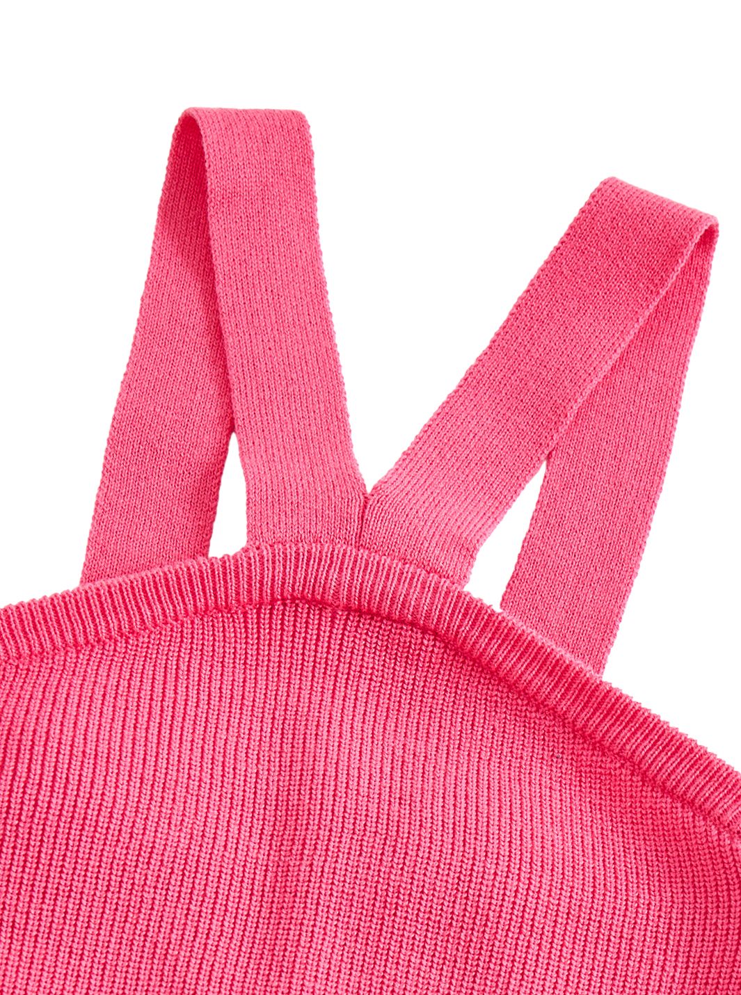 Signature Knit Overall - Neon Pink