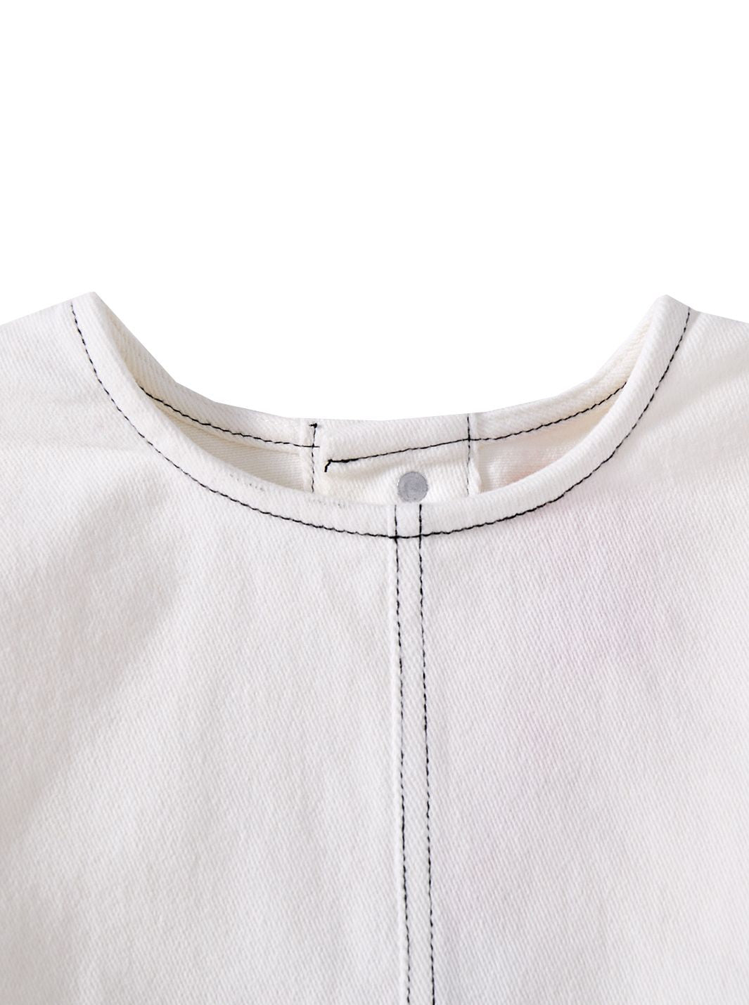 Embroidered Parade Crop Shirt - White