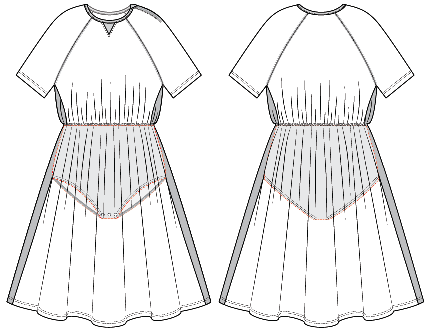 Combo Color Swim Dress