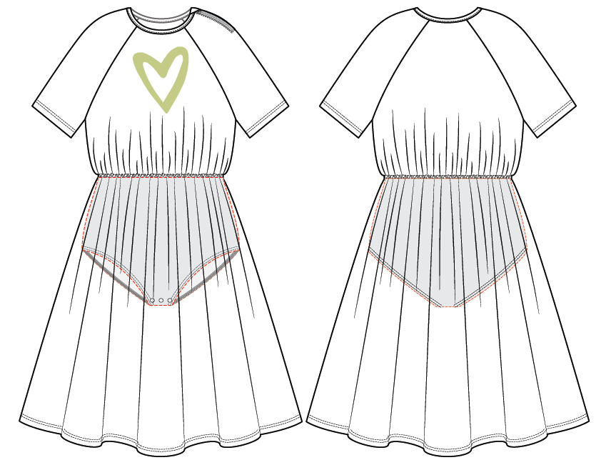 Heart Swim Dress