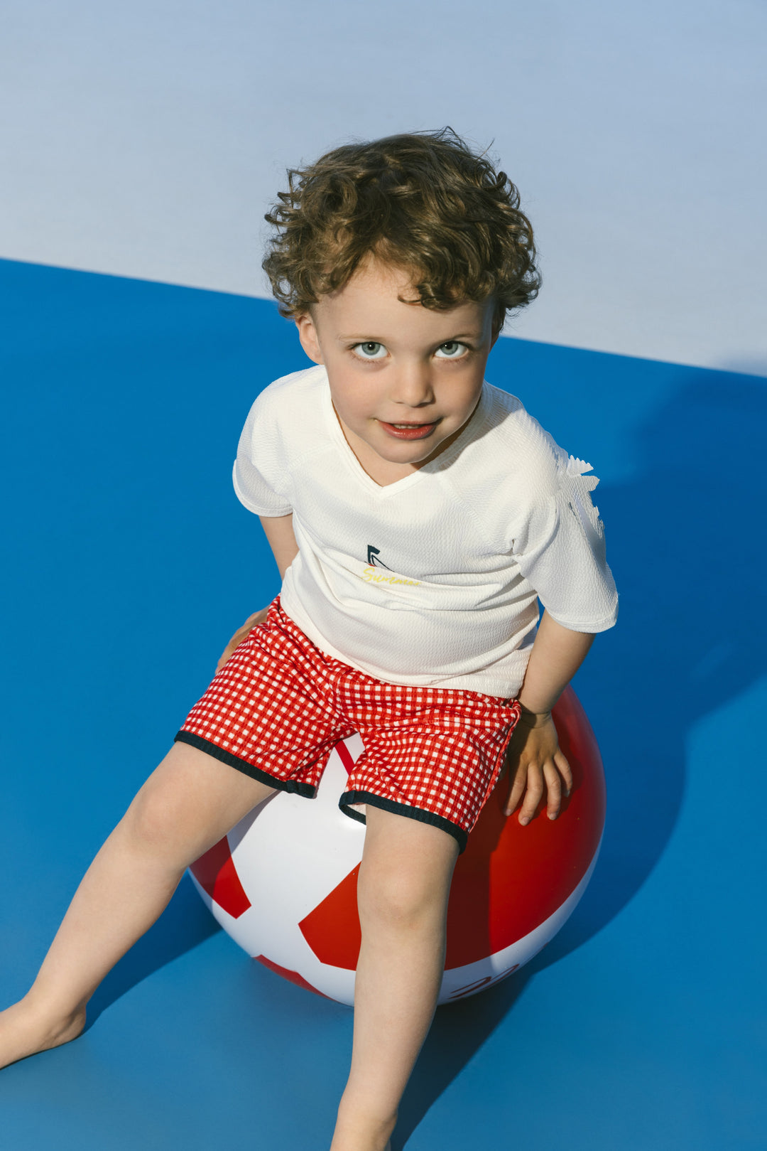 Gingham Swim Set - Red