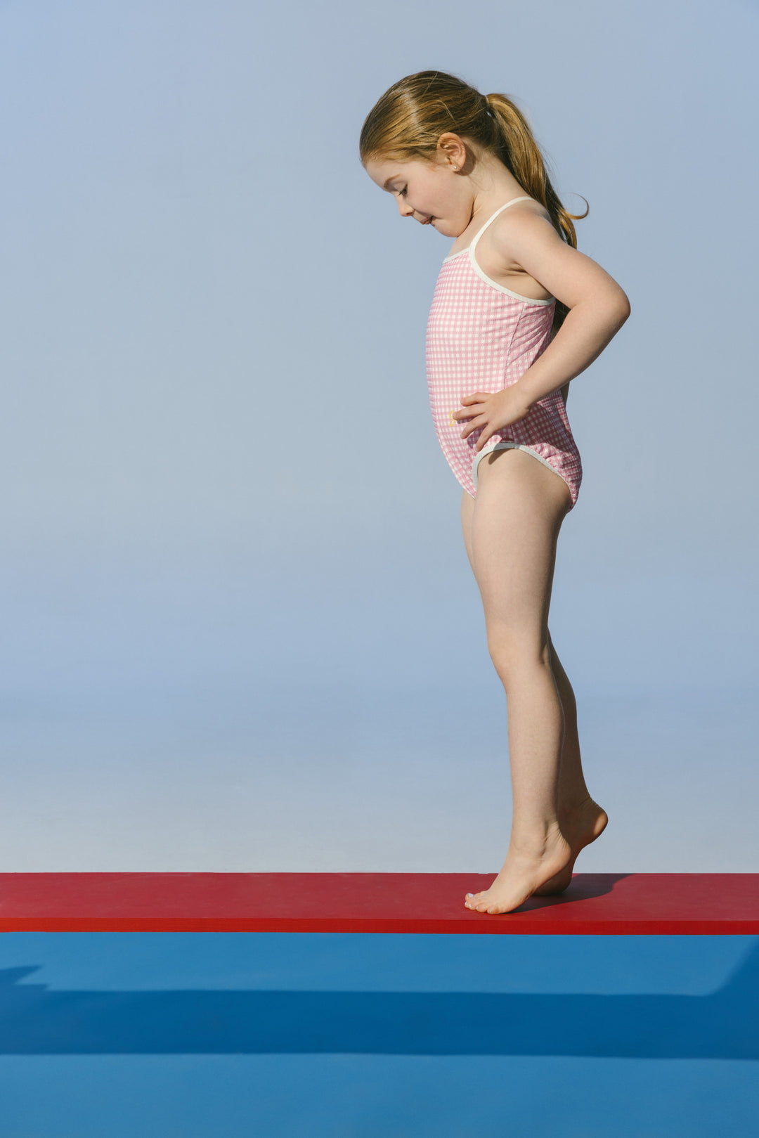 Gingham Swimsuit - Pink/White