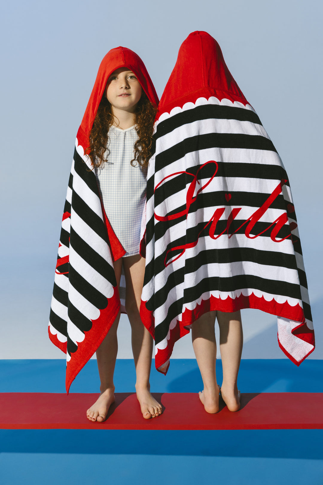Striped Scallop Edge Towel