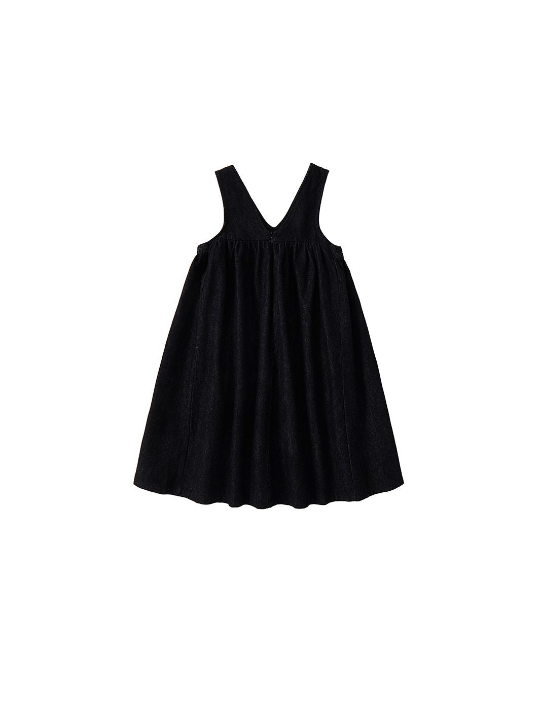 Denim V-neck Jumper - Black